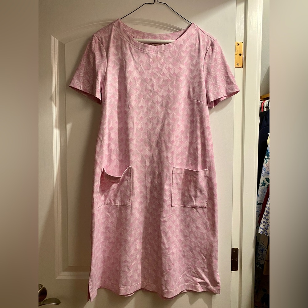 Preppy Pink Short-Sleeve Dress
